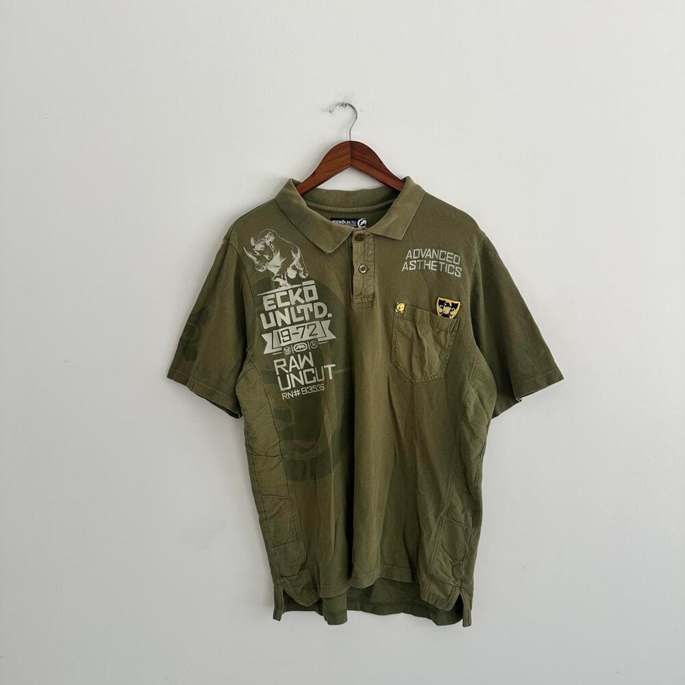 Vintage y2k Ecko Unltd. Skater Style Grunge Graphic Polo